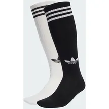 adidas 3-Streifen Kniestrümpfe 2er Pack Schwarz/Weiß 43-45