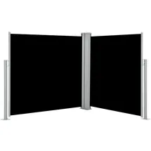 vidaXL Seitenmarkise 100 x 600 cm Schwarz Polyester
