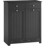 SoBuy Wäscheschrank 78 x 91 x 38 cm Schwarz