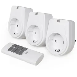 Funksteckdosen-Set McPower ''Comfort'' 3 Steckdosen + 1 Fernbedienung