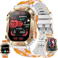 Fur Herren mit Telefonfunktion, 5ATM wasserdichte Fitnessuhr mit Schrittzähler Herzfrequenz, SpO2, Sportuhr Aktivitätstracker