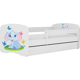 raumhirsch furniture Kinderbett Elefant 80 x 180 cm Holzwerkstoff weiß