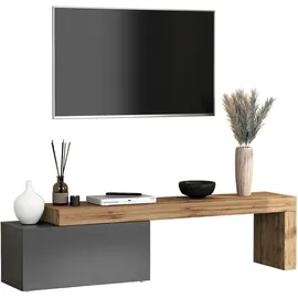 OTTO home Chronos TV-Board Lowboard 220 cm Grau Holzwerkstoff