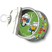 BRISA VW Collection - Volkswagen T1 Bulli Bus Tisch-Uhr, Magnet-Uhr, MyClock auch personalisierbar, Foto-Geschenk (Love Bus)