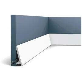 Orac SX179 modern diagonal Zierleiste Fußleiste Modernes Design weiß
