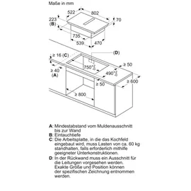 Neff V58NBS1L0 Induktionskochfeld mit Kochfeldabzug Autark