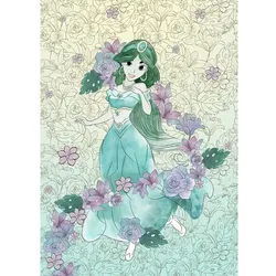 KOMAR Vliestapete »Jasmin Pale Flowers«, bunt, glatt