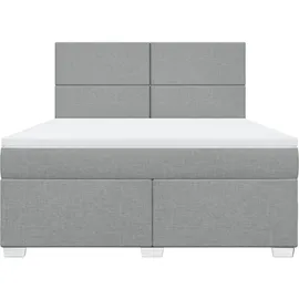 vidaXL Boxspringbett 180 x 200 cm Hellgrau