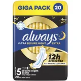 Always Damenbinden Ultra Secure Night Größe 5 mit Flügeln 20 St.