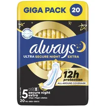 Always Damenbinden Ultra Secure Night Größe 5 mit Flügeln 20 St.
