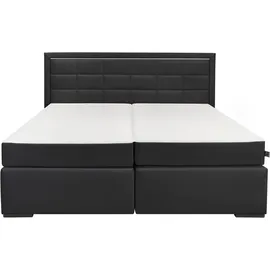 Collection AB Boxspringbett COLLECTION AB "30 Jahre Jubiläums-Modell Athena", schwarz, B:193cm L:208cm, Holzwerkstoff, Spanplatte, Komplettbetten, Boxspringbett, in H2,H3 & H4, wahlweise mit LED-Leiste, Topseller
