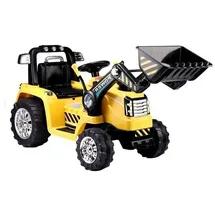 Wisam® Elektroauto für Kinder Baggerlader Traktor Schlepper gelb (ZP1005)