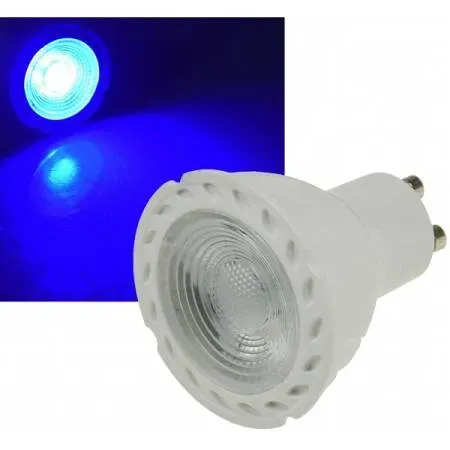 5W LED Spot GU10 LDS-50 120lm 38° - Dekostrahler Lichtfarbe blau