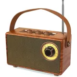 FM Radio Retro Bluetooth Lautsprecher Outdoor Tragbarer Lautsprecher Vintage Usb