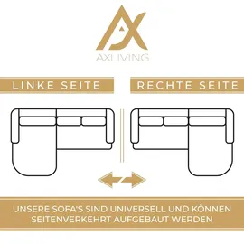 ax living Eckcouch mit Schlaffunktion 280 cm Grün
