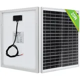 ECO-WORTHY 25 Watt 12 Volt Solarpanel IP65 Wasserdichtes Solarmodul Off Grid Batterieladung für Auto Van Boat Camping Reisen