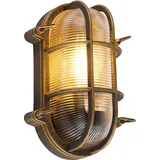 QAZQA Wand- und Deckenleuchte Gold - Messing oval IP44 - Noutica