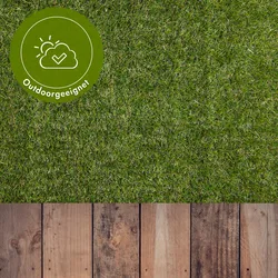 Andiamo Kunstrasen "Rasenteppich Jever", rechteckig, 20 mm Höhe, natürliche Optik, mit Drainagefunktion, für Balkon, Terrasse & Garten