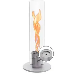 SPIN 1200 Tischfeuer grau inkl. Bio-Burner - bis zu 2000 W Leistung 00697