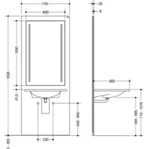 Hewi Waschtisch-Modul S 50“