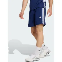 adidas Workout Essentials Base 3 Stripes Woven Shorts, Dark Blue ́ White - M