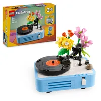 LEGO Creator 3in1 Plattenspieler mit Blumen - Spielzeug umbaubar in Radio oder Mikrofon - Musik Spielzeuge für Kinder - Kreative Geschenkidee für Mdc...