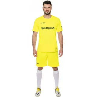 JELEX Team 22 Fußball Trikot Set 2-teilig mit Trikot und Shorts in verschiedenen Farben, atmungsaktiv, flache Nähte, elastisch, für Teamsport und Einzeltraining (Gelb) - L