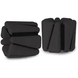 velov Gewichtsmanschette Silikon 2er Set Handgelenk Knöchel Gewicht Fußgewicht Fitness, Gesamtgewicht 0,46kg / 0,9kg / 1,8kg schwarz