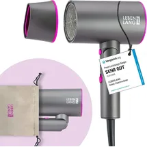Lebenlang Haartrockner LBH3088P, Ionen-Haartrockner, 2100 Watt, grau/pink