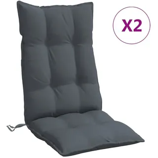 vidaXL Hochlehner-Auflagen 2 Stk. Anthrazit Oxford-Gewebe