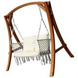 AS-S Design Hollywoodschaukel Gartenschaukel MERU aus Holz Lärche inkl. Abdeckung von AS-S, Farbe:Waikiki