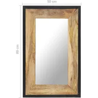 vidaXL Spiegel 80x50 cm Mango Massivholz