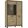 Forte Vitrine Trondheim 101,4 x 161 x 41,5 cm Braun/Schwarz