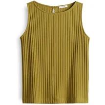 Opus Damen Top | Jerseytop IPOMA Slit Regular in Rippstruktur Tropical Moss, 42 - 42