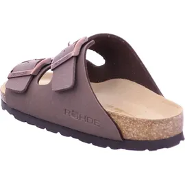 ROHDE Alba für Damen Frauen Sandale Pantolette Zweiriemer Hausschuhe 5631 braun, Schuhgröße:43 EU
