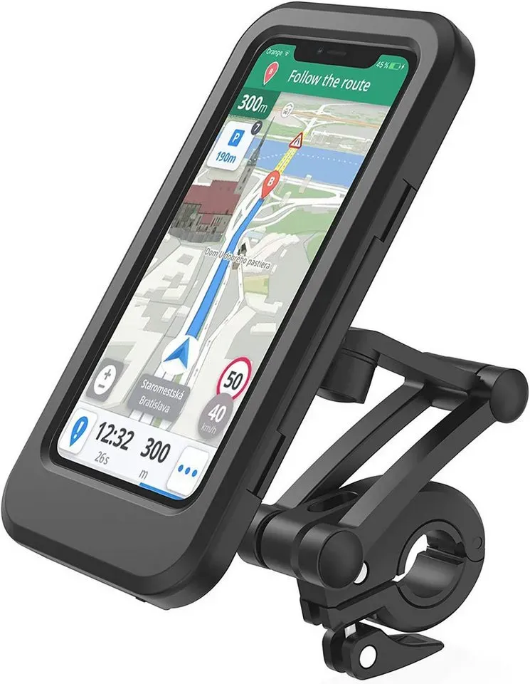 KIKI Wasserdichter Smartphone-Halter mit Touchscreen, Fahrrad-Handyhalter Handy-Halterung, (1-tlg)