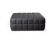 JV Möbel Hocker Kunstleder 75 x 31 x 75 cm Schwarz