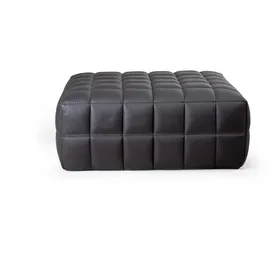 JV Möbel Hocker Kunstleder 75 x 31 x 75 cm Schwarz