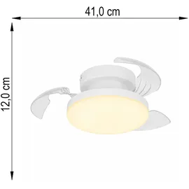 EGLO HOVLEY 41 cm Deckenventilator Weiß