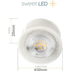 Sweet Led 5W eckig Aluminium silber