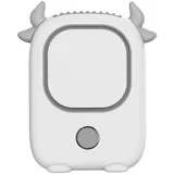 Tragbarer, Klingenloser Nackenventilator, Usb-aufladbar, Mini-tischventilator In Weiß