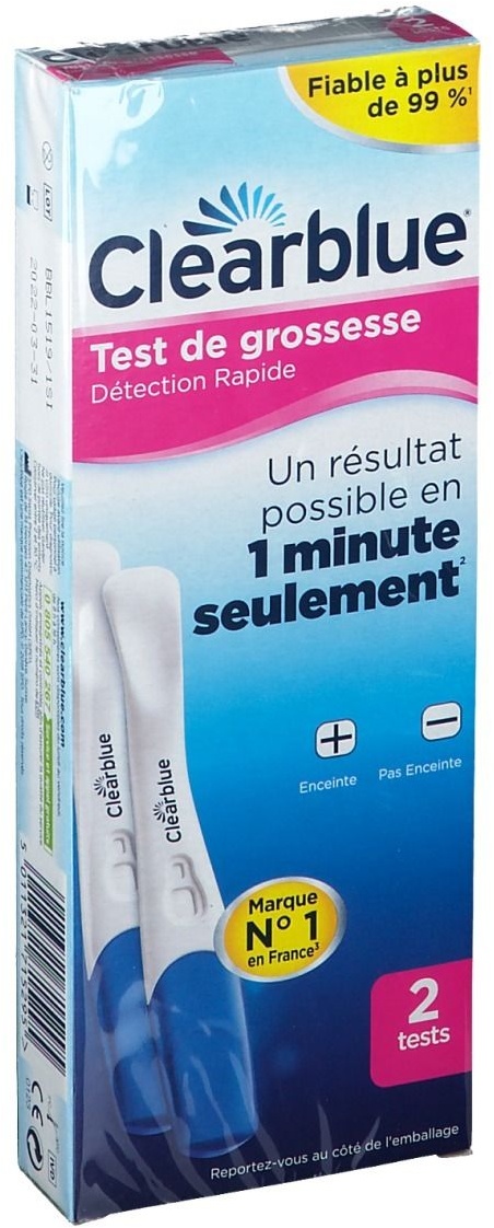 Clearblue® Test de Grossesse Détection Rapide 2 pc(s) test(s)