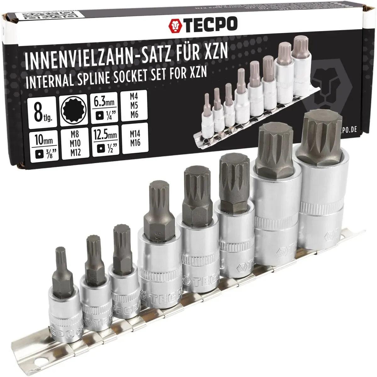 TECPO Bit-Einsatz-Satz | Innenvielzahn-Satz XZN Set | M4 - M16 |...
