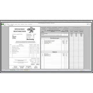 Rechnungen  Rechnungssoftware Handwerksbetriebe Handwerker Excel  - Software