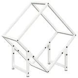 vidaXL Kaminholzregal Kaltgewalzter Stahl 50 x 25 x 50 cm Weiß
