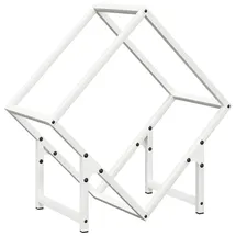 vidaXL Kaminholzregal Kaltgewalzter Stahl 50 x 25 x 50 cm Weiß