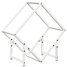 vidaXL Kaminholzregal Kaltgewalzter Stahl 50 x 25 x 50 cm Weiß