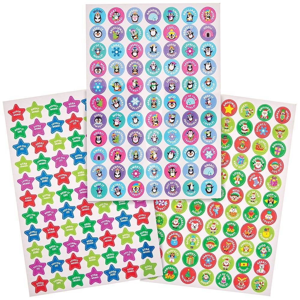 Sticker Weihnachten für Lehrer, 600 Stück (600 pro Set)