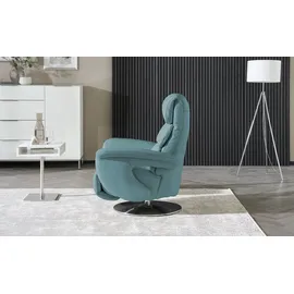 HIMOLLA Relaxsessel 7628 Leder 83 x 113 x 92 cm Türkis/Petrol mit Relax-Funktion