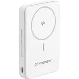 wozinsky Qi2 10000mAh Magnetische Powerbank mit USB-A USB-C 22,5W PD-Ständer - Weiß